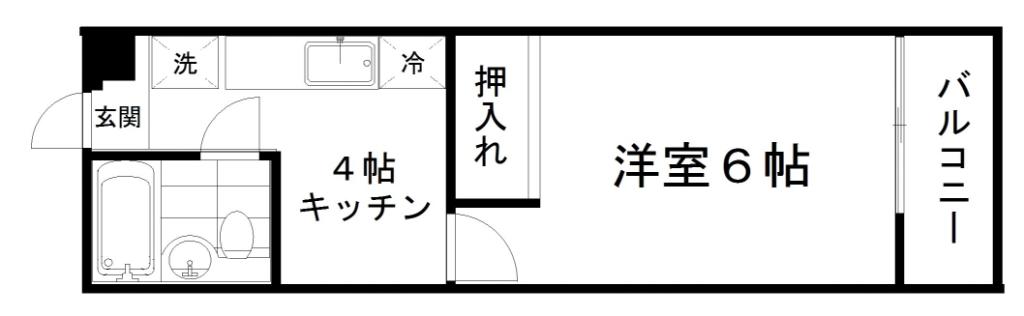 グランディアエイト(1K/2階)の間取り写真