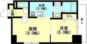 椿ガーデン(1LDK/10階)の間取り写真