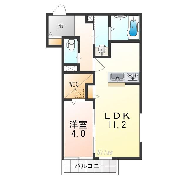 プランドール(1LDK/1階)の間取り写真