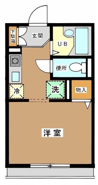 メゾンドヴェール(1K/2階)の間取り写真