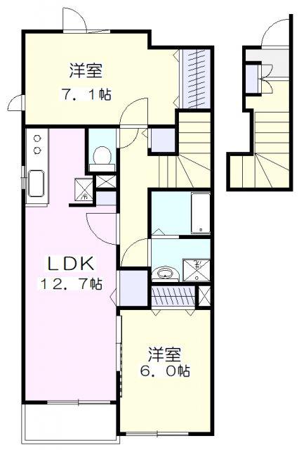 ベル アンジュIII・サウス(2LDK/2階)の間取り写真