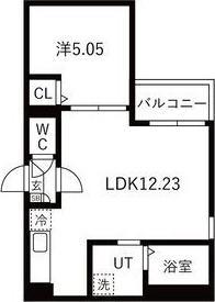 JACK YURAKUII(1LDK/1階)の間取り写真