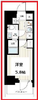 アゼスト青砥II(1K/15階)の間取り写真