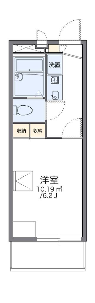 レオパレスCOMFORTひらのI(1K/2階)の間取り写真