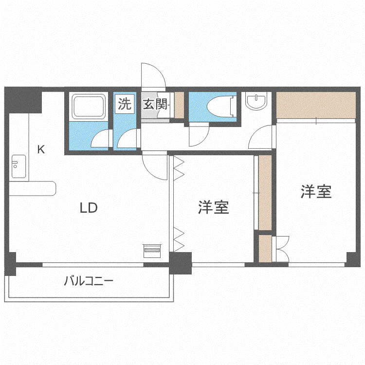 ASKAM・S17(2LDK/7階)の間取り写真