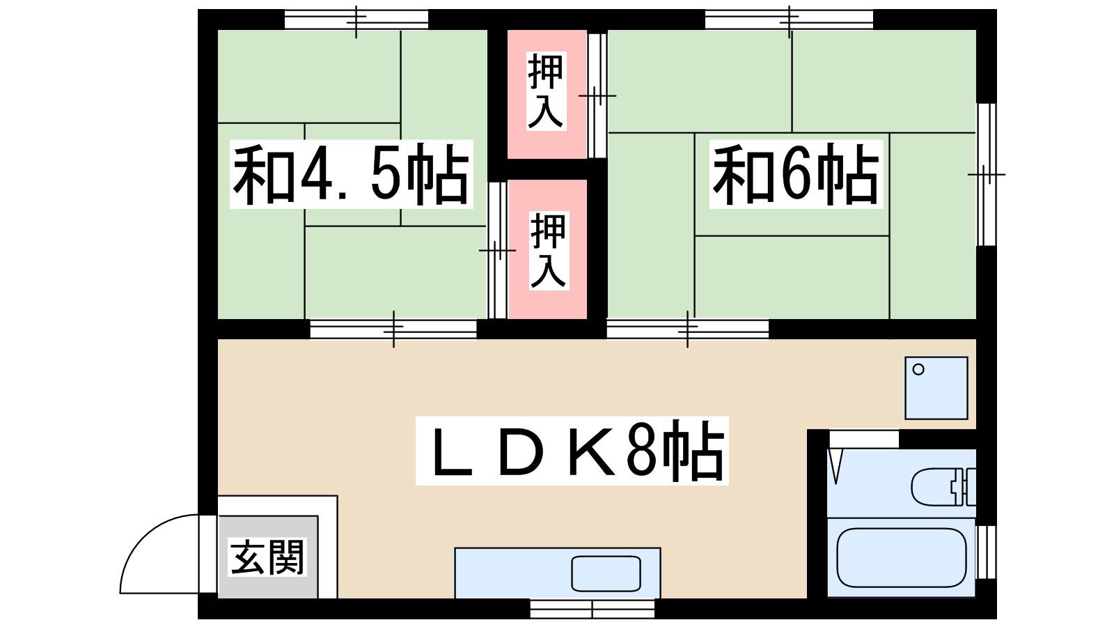 新大阪土井コーポ(2LDK/2階)の間取り写真