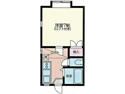 チェリーコーポIII(1K/2階)の間取り写真