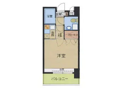 エステート・モア・警固(1K/5階)の間取り写真