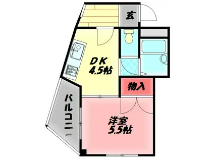 アネックスナカノ(1DK/3階)の間取り写真