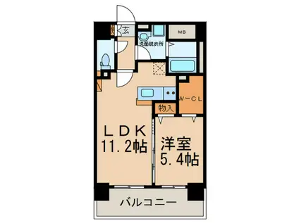 サングランテ博多駅南(1LDK/6階)の間取り写真