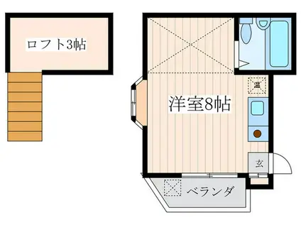 ネオハイツ(ワンルーム/2階)の間取り写真