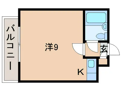 レジデンス紀ノ川(ワンルーム/2階)の間取り写真