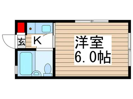 コーポヤマト(1K/2階)の間取り写真