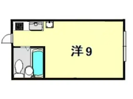 妙法寺ハイツD棟(ワンルーム/2階)の間取り写真