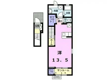 インノバール・メゾン(ワンルーム/2階)の間取り写真
