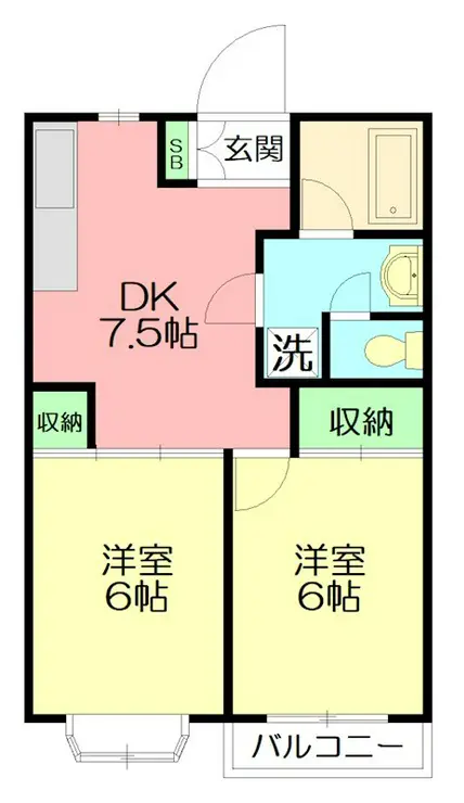 グランデ・ロータス伍番館 1階階 間取り