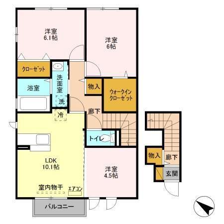 プリマベーラ B(3LDK/2階)の間取り写真