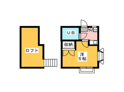コスモ八王子(1K/2階)の間取り写真