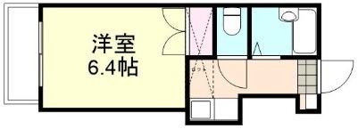北畝第2(1K/2階)の間取り写真