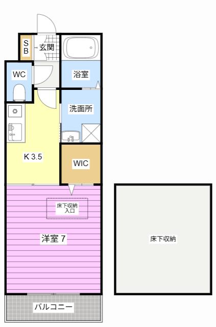 リブレア龍禅寺(1K/1階)の間取り写真