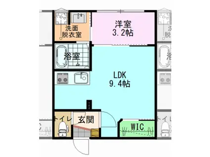 インテグラルNOTTE(1LDK/1階)の間取り写真