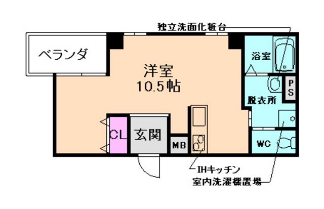M STYLE 川西(ワンルーム/4階)の間取り写真
