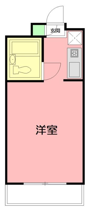 アゼリア東戸塚(ワンルーム/1階)の間取り写真