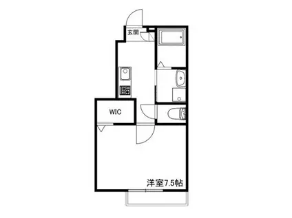 MERIDIES(1K/1階)の間取り写真