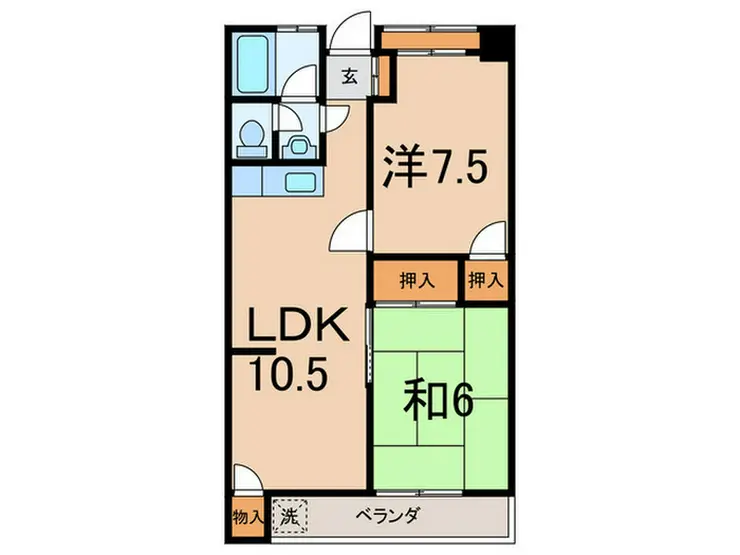 成城キャッスル1 2階階 間取り