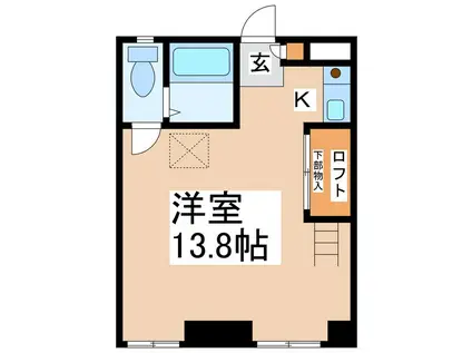 サンレスト蓼科(ワンルーム/2階)の間取り写真