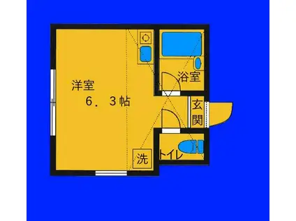 ユナイト星川オリーブ(ワンルーム/2階)の間取り写真
