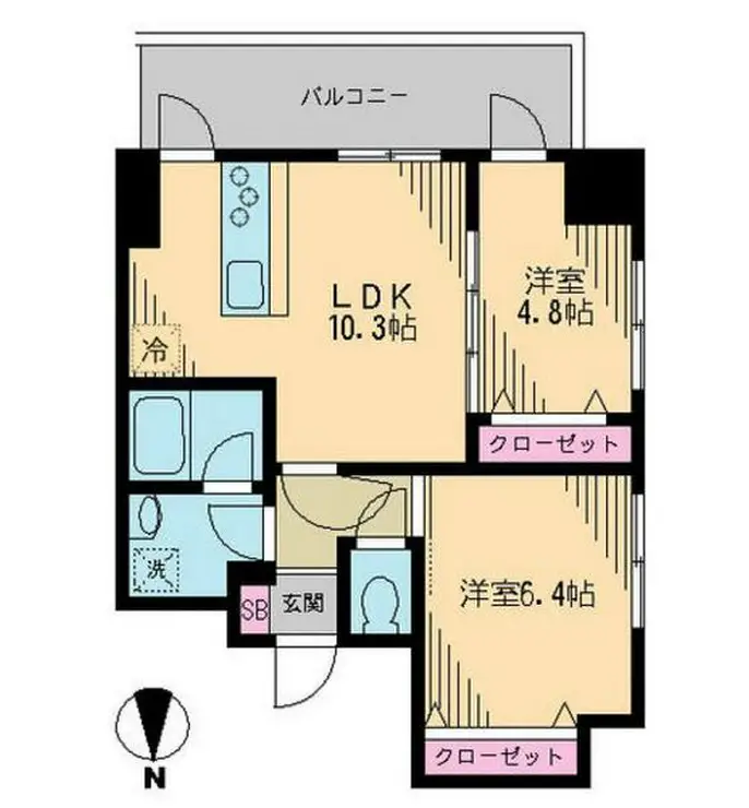 クレドラテース白河 3階階 間取り