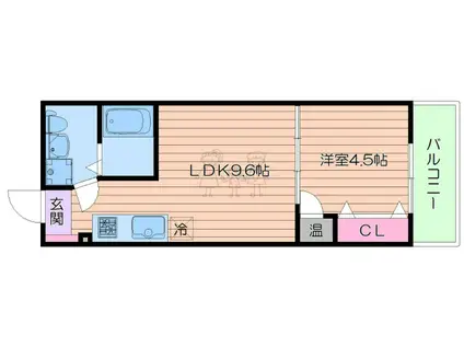 Fメゾン大領I番館(1LDK/1階)の間取り写真
