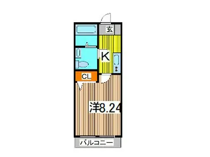 アルファコート西川口9(1K/6階)の間取り写真