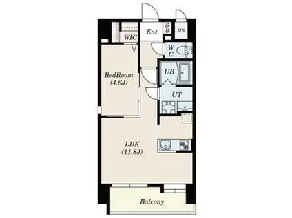 S-RESIDENCE久留米六ツ門ABRイーストI(1LDK/10階)の間取り写真
