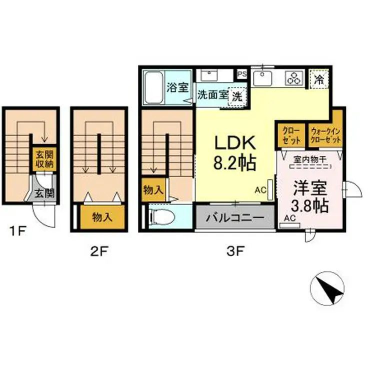 エクセリア大崎 3階階 間取り