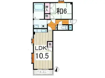 第三高好マンション(1LDK/3階)の間取り写真