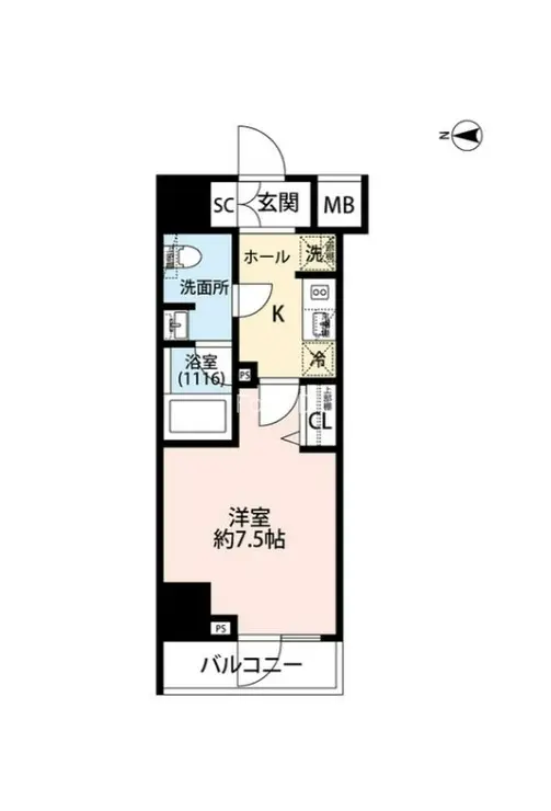 プレール・ドゥーク芝浦 8階階 間取り