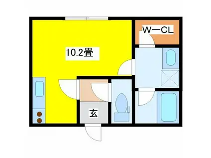 ZANAC(ワンルーム/1階)の間取り写真