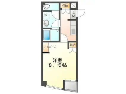 グランクレイシア(1K/2階)の間取り写真