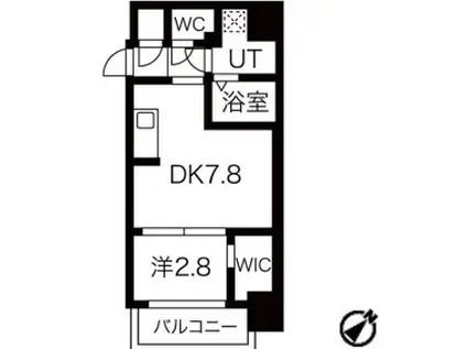 アドバンス三宮ラシュレ(2K/4階)の間取り写真