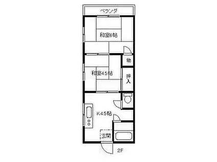 GRACE宮野木(2K/2階)の間取り写真