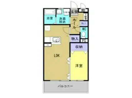 クレールコートI(1LDK/3階)の間取り写真