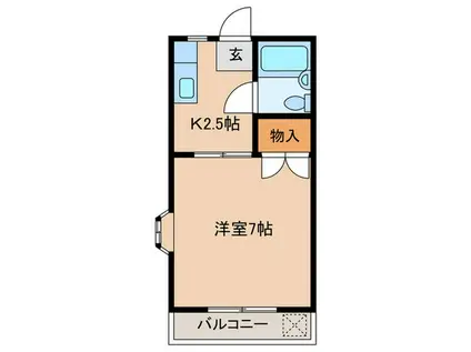 グリーンハイツ君島(1K/1階)の間取り写真