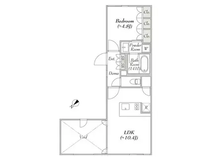 レグノ・コラージュ(1LDK/2階)の間取り写真