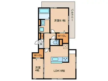 D-RESIDENCE上甲子園(2LDK/3階)の間取り写真