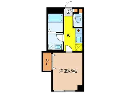 PLAZA東照宮(1K/2階)の間取り写真