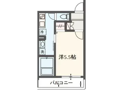 MELDIA東千葉II(1K/2階)の間取り写真