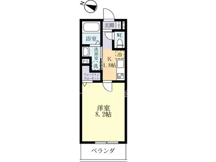 LANA(1K/3階)の間取り写真