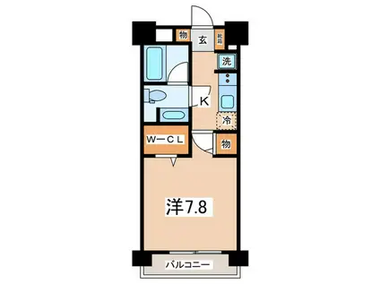スタイリオ妙蓮寺(1K/4階)の間取り写真